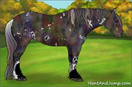 Horse Color:Nacre White Spotted Brown Ice 