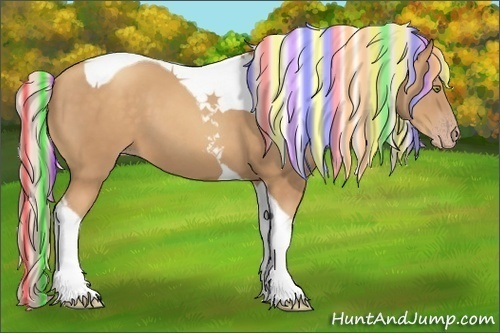 Horse Color:Painted Silver Sable Champagne Tobiano