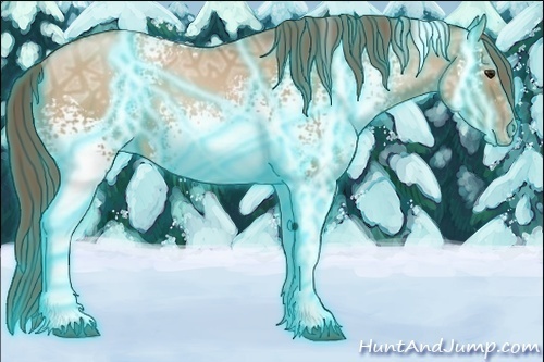 Horse Color:Thunderstruck White Spotted Grullo Ice Pearl 