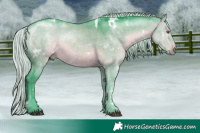 Horse Color:Watercolor White Spotted Silver Brown Chinchilla Dun 