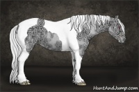 Horse Color:Silver Black Chinchilla Ice Pearl Tobiano 