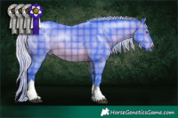 Horse Color:Watercolor Plaid Silver Brown Chinchilla Tobiano