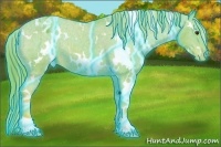 Horse Color:Thunderstruck Watercolor White Spotted Chestnut Varnish
