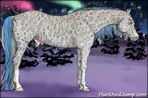 Horse Color:Painted Smoky Creme Ice Onyx  and Painted Perlino Ice Onyx 