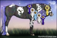 Horse Color:Painted Midnight Perlino Ice Roan Onyx Appaloosa and Painted Midnight Perlino Ice Roan Onyx