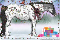 Horse Color:Blue Roan Splash Tobiano Near Leopard 