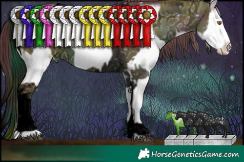 Horse Color:ERROR: UNKNOWN ANOMALY and White Spotted Chocolate Grullo Chinchilla Sabino Splash