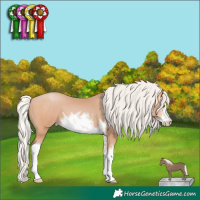 Horse Color:White Spotted Silver Bay Pearl Mushroom 