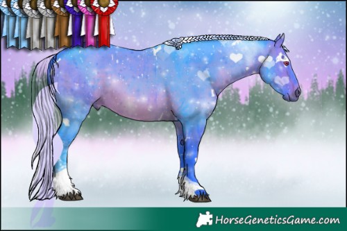 Horse Color:Watercolor White Spotted Silver Brown Chinchilla Dun Tobiano Brindle 