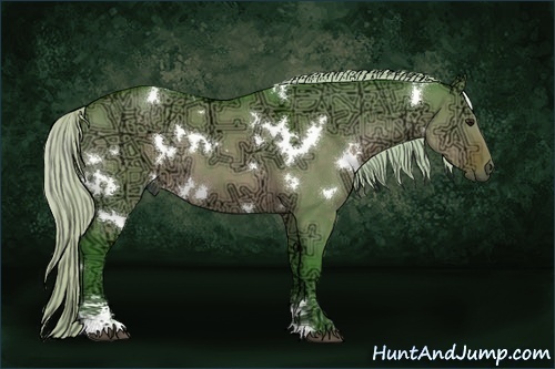 Horse Color:Watercolor White Spotted Silver Brown Ice Dun Sabino 