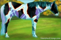 Horse Color:Thunderstruck Watercolor Black Splash Tobiano