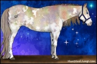 Horse Color:Nacre White Spotted Liver Red Dun Splash 