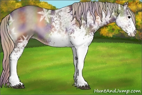 Horse Color:Nacre White Spotted Silver Blue Onyx Ice 