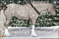Horse Color:Silver Blue Ice Roan Pearl Tobiano