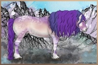 Horse Color:Watercolor Bay Chinchilla Onyx Rabicano and Watercolor Brown Ice Onyx