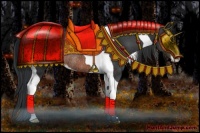 Horse Color:Brown Sabino Tobiano Rabicano
