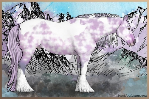 Horse Color:Watercolor Silver Bay Ice Dun Tobiano 