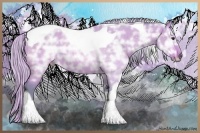 Horse Color:Watercolor Silver Bay Ice Dun Tobiano
