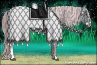 Horse Color:Watercolor Chocolate Palomino Roan Sabino Blanket