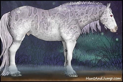 Horse Color:Watercolor White Spotted Silver Classic Champagne Chinchilla Ice Tobiano Rabicano 