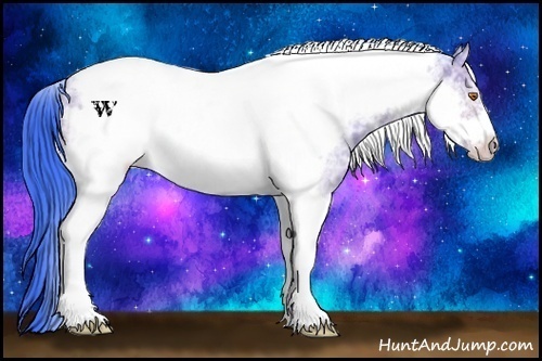 Horse Color:Watercolor White Spotted Sable Champagne Ice Tobiano Frame 