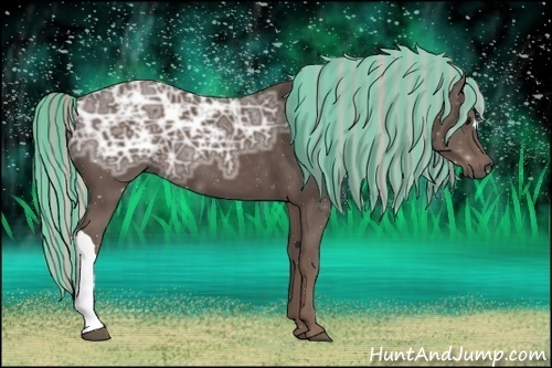 Horse Color:Painted Silver Black Ice 