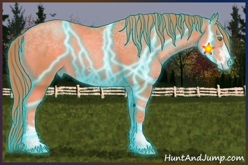 Horse Color:Thunderstruck Watercolor Gold Champagne Sabino 