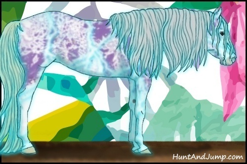 Horse Color:Thunderstruck Watercolor White Spotted Silver Black Ice 