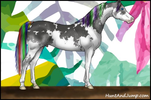 Horse Color:Painted White Spotted Black Splash 
