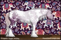 Horse Color:Watercolor White Spotted Silver Grullo Ice 