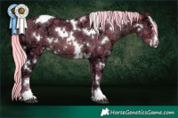 Horse Color:Watercolor White Spotted Silver Brown Ice