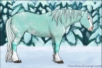 Horse Color:Watercolor Silver Black Chinchilla Ice Sabino Splash 