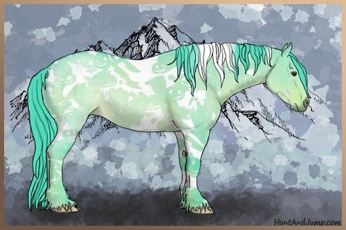 Horse Color:Watercolor White Spotted Liver Red Dun Tobiano 