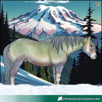 Horse Color:Watercolor Brown Onyx Sabino Tobiano 