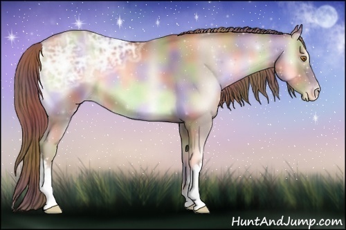 Horse Color:Nacre Smoky Blue Onyx Ice Pearl