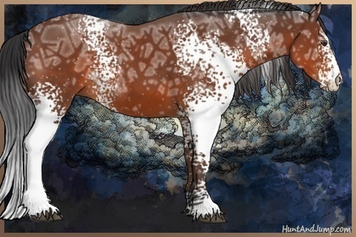 Horse Color:White Spotted Bay Ice 