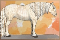 Horse Color:Red Roan Pearl and Palomino Roan Pearl