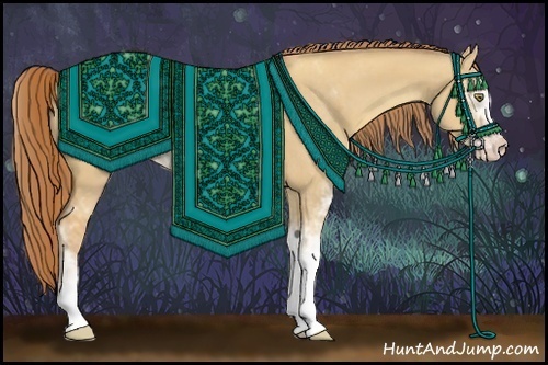 Horse Color:Gold Champagne Dun Sabino Rabicano