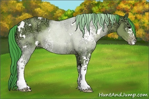 Horse Color:Watercolor White Spotted Classic Champagne Ice 