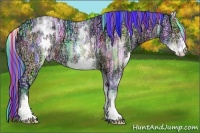 Horse Color:Painted Watercolor White Spotted Amber Champagne Ice 