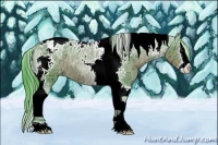 Horse Color:Watercolor Liver Chestnut Ice Splash Tobiano Appaloosa Rabicano