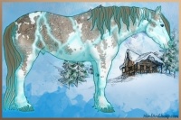 Horse Color:Thunderstruck White Spotted Liver Chestnut Ice Splash