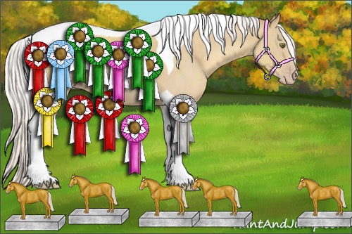 Horse Color:Silver Classic Cream Champagne Sabino Tobiano Rabicano 