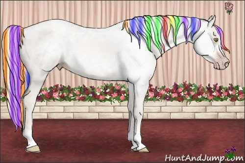 Horse Color:Gray Painted Gold Champagne