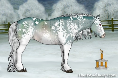 Horse Color:Watercolor White Spotted Silver Brown Chinchilla Dun Rabicano 