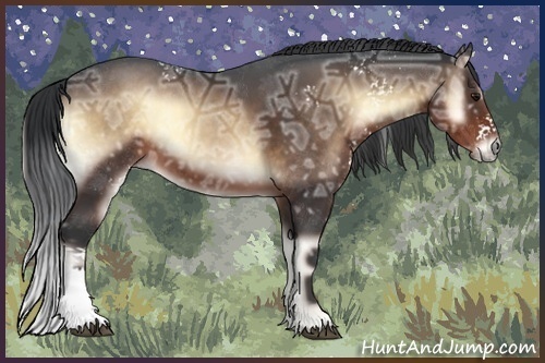 Horse Color:White Spotted Brown Ice Onyx 