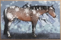 Horse Color:White Spotted Bay Ice