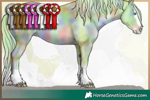 Horse Color:Nacre Watercolor Chocolate Palomino Pearl Splash