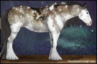Horse Color:White Spotted Bay Ice Onyx Splash