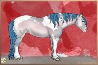 Horse Color:Watercolor Sable Champagne Onyx Tobiano 